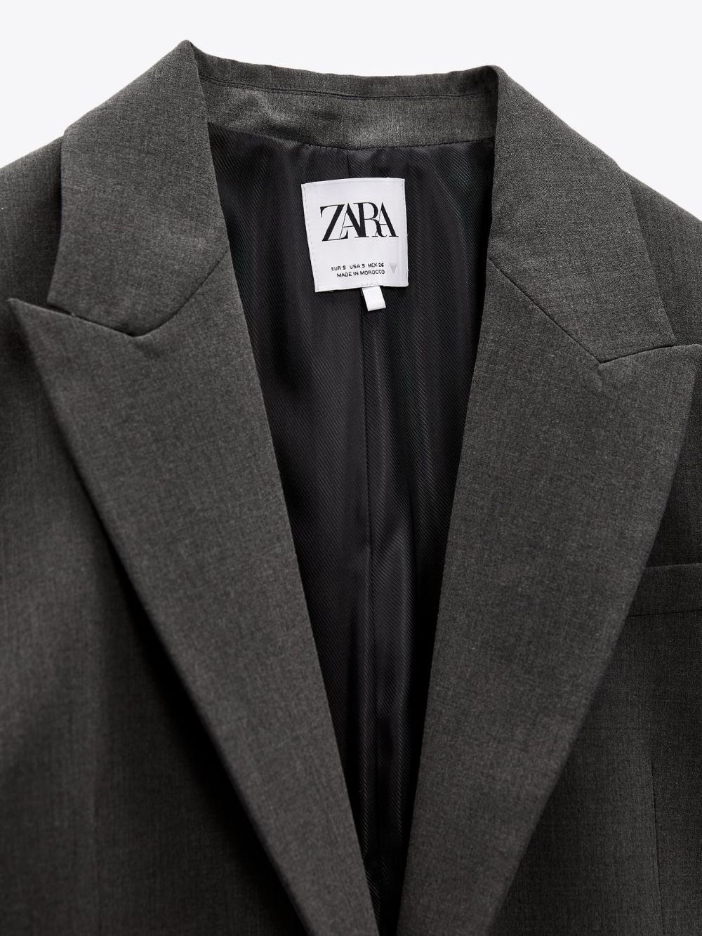 ZARA Charcoal Gray Menswear Style Blazer - Picture 8 of 12